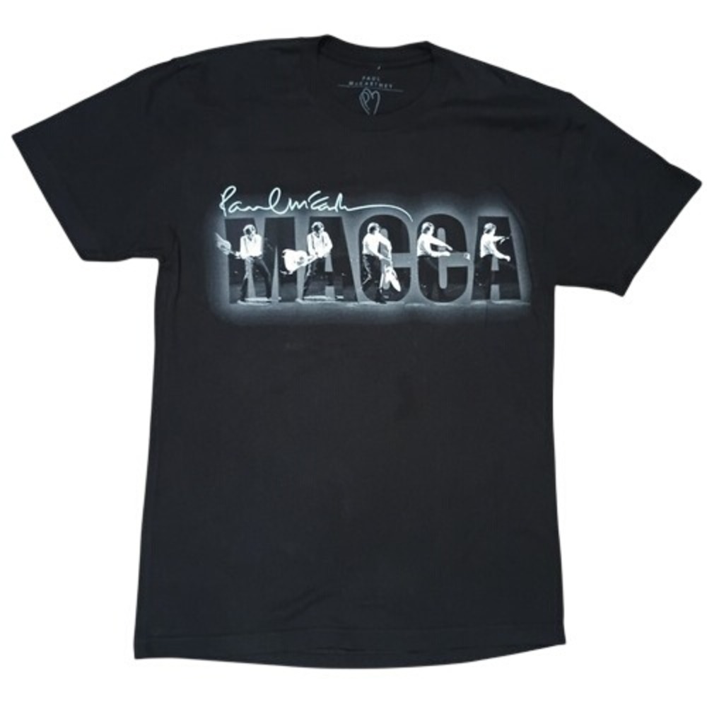 2013 Paul McCartney Out There Tour Macca Double Sided Black T-Shirt Size Small